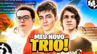 ESSE É MEU NOVO TRIO DE FORTNITE!!! FT PULGA E BLACKOUTZ