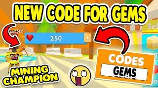 ALL WORKING ROBLOX MINING CHAMPIONS CODES FOR GEMS SEPTEMBER 2020