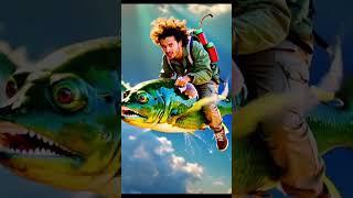 "Riding a Flying Fish Through the Sky – Fantasy or Reality?" #shorts #shortsforkids #flyingbeast