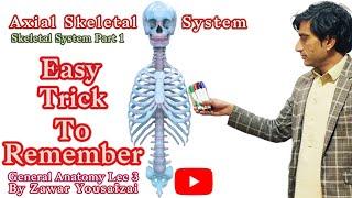 Axial skeletal system, #Mnemonics for bone , #tricks to remember bones