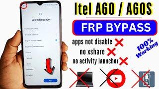 Itel A60/A60S Frp Bypass/Unlock - Apps Not Disable  Android 12/13 | Itel A60 Google Account Bypass