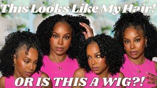 THE MOST NATURAL KINKY CURLY V PART WIG INSTALL EVER! | UNICE HAIR