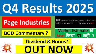 PAGE INDUSTRIES Q4 results 2025 | PAGE INDUSTRIES results today | PAGE INDUSTRIES Share News today