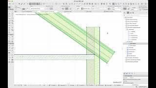 Archicad27 Schichtenverschneidung Dach Aussenwand Dachstuhl Rinne Sichtbarkeiten