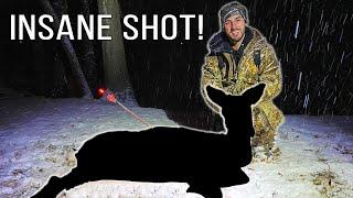 Insane Shot With Compound Bow! (DEER DOWN!)