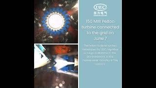 150 MW Pelton turbine connects to the grid