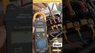 Using a multimeter to check the windings of a motor ..  #SPENDINGELECTRICALTIPS