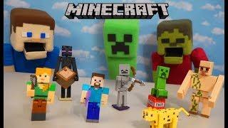 Minecraft Mattel Comic Maker Figures Series 1 Stop Motion Unboxing Fun!