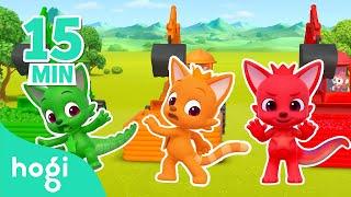 Dig, Dig! Where is My Tail?   ｜15 min｜Compilation｜Learn Color for Kids｜Hogi Colors｜Hogi Pinkfong