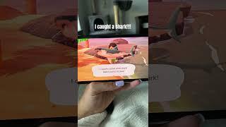 I caught a shark on animal crossing!!! #nitendoswitch #animalcrossing #animalcrossingnewhorizons