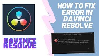 Davinci Resolve | How to fix the "api-ms-win-core-libraryloader-l1-2-2.dll is missing" Error