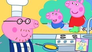 Peppa Pig's Pancake Game - Daddy Pig is Cooking - Games for Kids from Baby Teacher