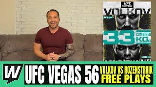 UFC Vegas 56 Picks and Predictions | Volkov vs Rozenstruik Betting Preview | UFC Picks