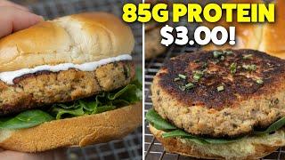 High Protein Salmon Burgers | Cheap, Easy, & Healthy Meal Prep