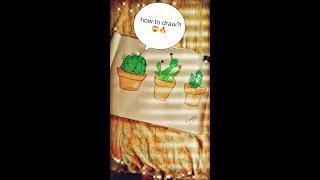 How to draw cactus trees || The Esha's art|| draw by esha||