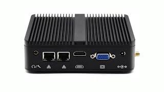 WEIDIAN Mini PC Fanless Industrial Small Desktop Computers H3 2Lan