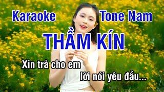 Thầm Kín Karaoke  Nhạc Sống Hay Tone Nam (Mi Trưởng) ► Karaoke Lê Thiết