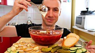 СЕМЕЙНЫЙ МУКБАНГ |БОРЩ СО СМЕТАНОЙ САЛОМ ЧЕСНОКОМ | BORSCH | MUKBANG ASMR | 먹방