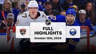 Panthers at Sabres | October 12, 2024 | NHL Full Game Highlights