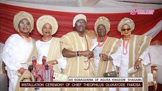 Lagos Popular Socialite, Mr. Theophilus Olukayode Famosa JP becomes Bobagunwa of Agura Kingdom.