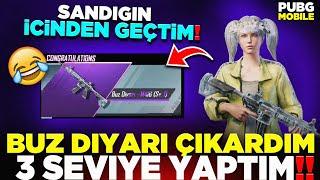 TAKİPÇİME BUZ DİYARI ÇIKARTTIM 3 SEVİYE YAPTIM  PUBG MOBİLE #pubgmobile