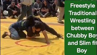 Chubby Boy vs Slim Boy freestyle Traditional wrestling full match kushti fight