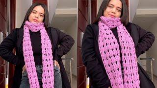 BUFANDA A CROCHET (PASO A PASO)