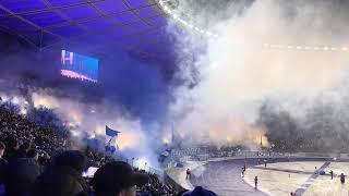 MASSIVE Pyro Show with Fireworks from Hertha BSC Ultras vs HSV.