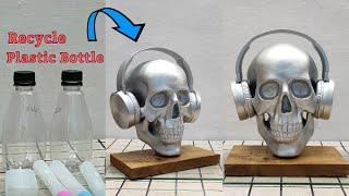 Human Skull || How To Make Human Skull , Recycle Plastic Bottle , Waste Plastic Reuse Idea.