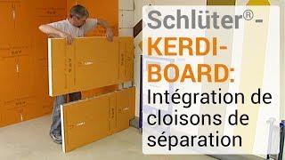 Schlüter®-KERDI-BOARD : Intégration de cloisons de séparation