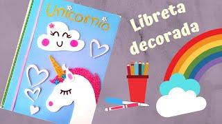 DIY Cómo decorar una Libreta o cuaderno UNICORNIOCon FOAMIpaso a paso DIY regreso a clases