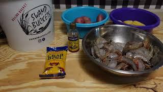 Trying Out The Swamp Bucket Boiling Bucket To Boil Shrimp, Corn, & Potatoes