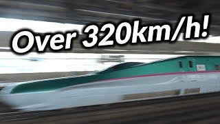 Japan's Bullet Train Passing At 320km/h FULL SPEED! Shinkansen