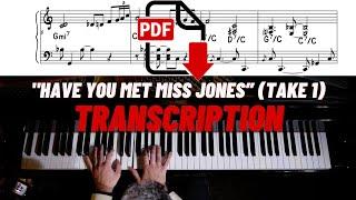 Bijan Taghavi - Transcription - Have You Met Miss Jones (Solo Piano)