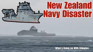 The Royal New Zealand Navy Loses One of Their Largest Ship - HMNZS Manawanui off the coast of Samoa