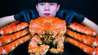 4KG!대왕 킹크랩 리얼사운드 먹방ASMR King crab mukbang 帝王蟹 キンクレプ ปูยักษ์ Cua huỳnh đế eating sounds