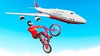 GTA 5 ТРЮКИ - КАК НАУЧИТЬСЯ ЛЕТАТЬ НА ВЕЛОСИПЕДЕ BMX В ГТА 5 - ОБУЧЕНИЕ ГЛАЙДУ