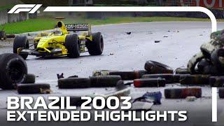 Wet Weather Mayhem In Interlagos! | 2003 Brazilian Grand Prix | Extended Highlights