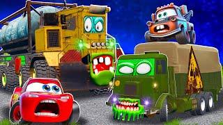 McQueen and Mater VS Toxic BIG Zombie truck, Apocalypse in BeamNG.drive