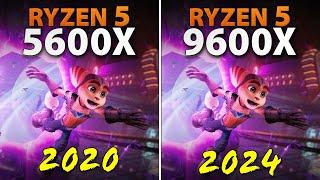 Ryzen 5 5600X vs Ryzen 5 9600X [105W TDP Mode] - 4 Years Difference