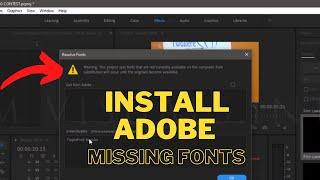 How to Install Missing Fonts in Adobe Premiere Pro