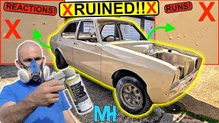 I painted my Ford Escort Mk2 BADLY with RATTLE CANS!! 