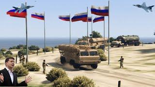 PUTIN UNDERSTIMATED NATO! Ukrainian fighter Jets & Helicopters Attack on Russian Army Convoy - GTA 5