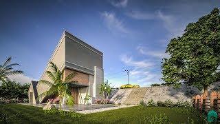 Vray Next Sketchup Modern House Exterior Render