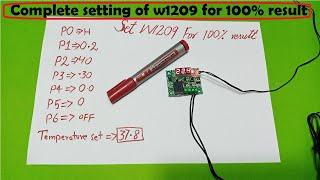 W1209 TEMPERATURE CONTROLLER COMPLETE INTERNAL SETTING FOR MAXIMUM HATCHING RESULT IN INCUBATOR