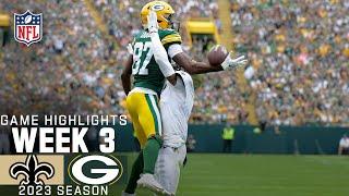 New Orleans Saints vs. Green Bay Packers Game Highlights | NFL 2023 Week 3