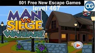 [Walkthrough] 501 Free New Escape Games level 467- Man vs siege warfare - Complete Game