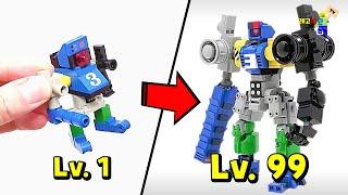 Lego mech build level 1 vs level 99