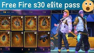 Free fire season 30 elite pass first look   | free fire s30 elite pass (November) review