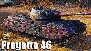 Грамотный бой на Progetto 46  World of Tanks лучший бой прем танк Италия